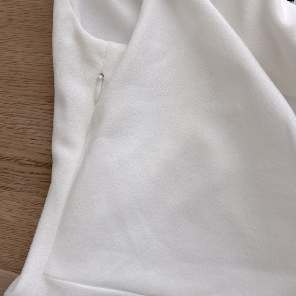 Lulu’s White Off Shoulder Mini Dress • Nashville Bachelorette Disco Cowgirl • S - Picture 10 of 10